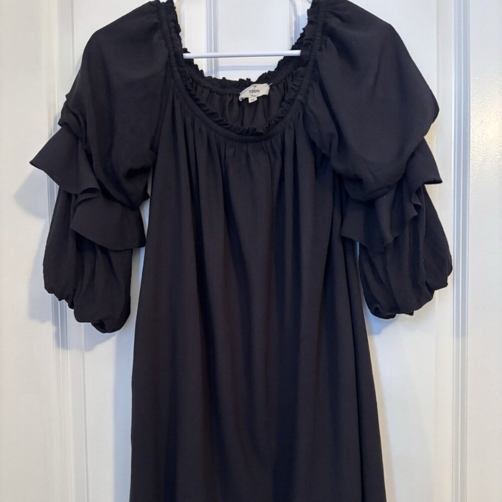 Entro - Women’s Black Off The Shoulder Mini Dress